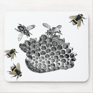 Tapis De Souris Abeilles vintages