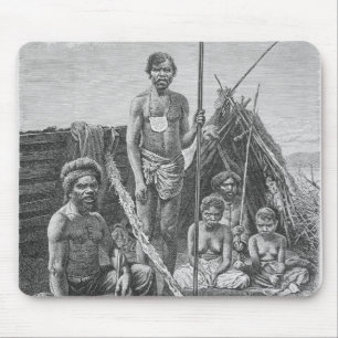 Tapis De Souris Aborigènes du Queensland gravés d'une photograph