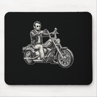 Tapis De Souris Abraham Abe Lincoln moto américain Biker Usa