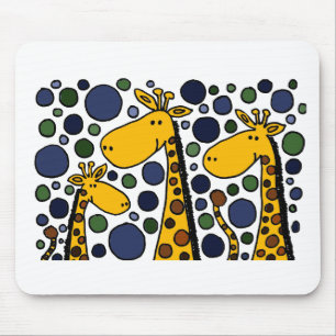 Tapis De Souris Abrégé sur mignon art de famille de girafe
