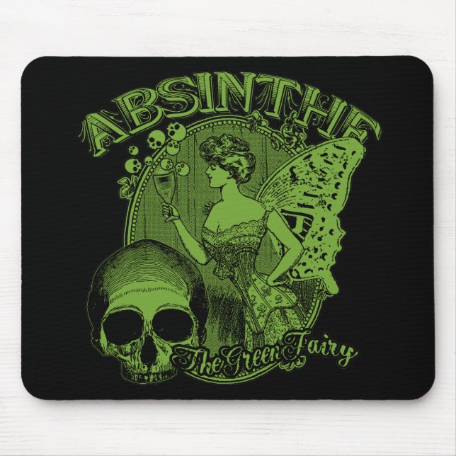 Tapis De Souris Absinthe Green Fairy Lady (Devant)