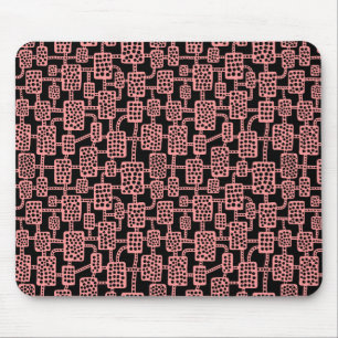Tapis De Souris Abstrait 041113 - Rose doux sur noir