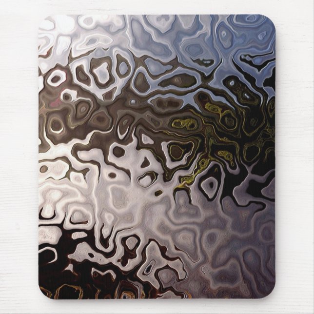 Tapis De Souris Abstrait Brown, Gris, Mousepad blanc (Devant)