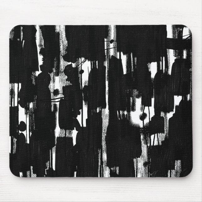Tapis De Souris Abstrait en noir (Devant)