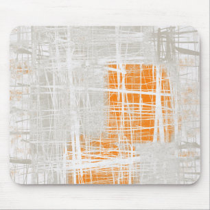 Tapis De Souris Abstrait gris blanc
