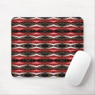 Tapis De Souris Abstrait Pad de souris rouge noir blanc !