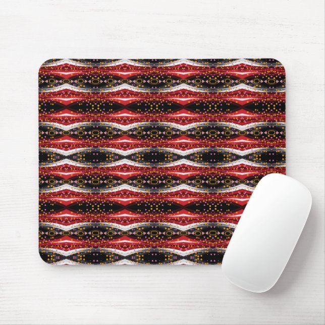 Tapis De Souris Abstrait Pad de souris rouge noir blanc ! (Avec souris)