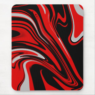 Tapis De Souris Abstrait rouge et noir