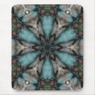 Tapis De Souris Abstrait Sci-fi Turquoise Star Windmill