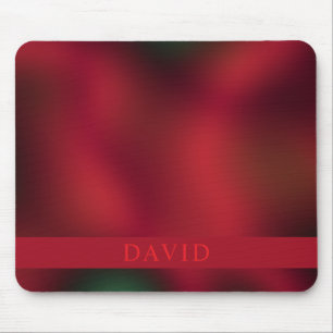 Tapis de souris abstrait tendance rouge et noir