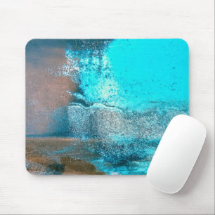 Tapis De Souris Abstrait texturé turquoise