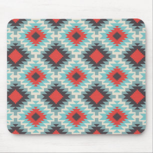 Tapis De Souris Abstrait tribal bleu