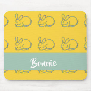 Tapis De Souris Abus de noms personnalisés en jaune