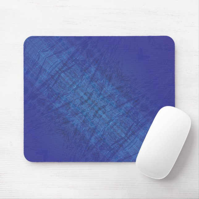 Tapis De Souris Acceptation | Motif de Blue Indigo Violet Shibori (Avec souris)
