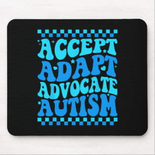 Tapis De Souris Accepter Adapt Advocate Sensibilisation sur l'auti