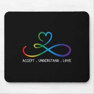 Tapis De Souris Accepter Comprendre Amour Neurodiversité Infinité 