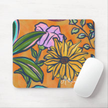 Accessoire de bureau fleur main peint tournesol