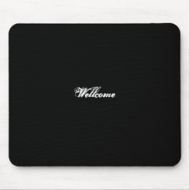 Tapis De Souris Accueil couleur noire du pavé Mousse