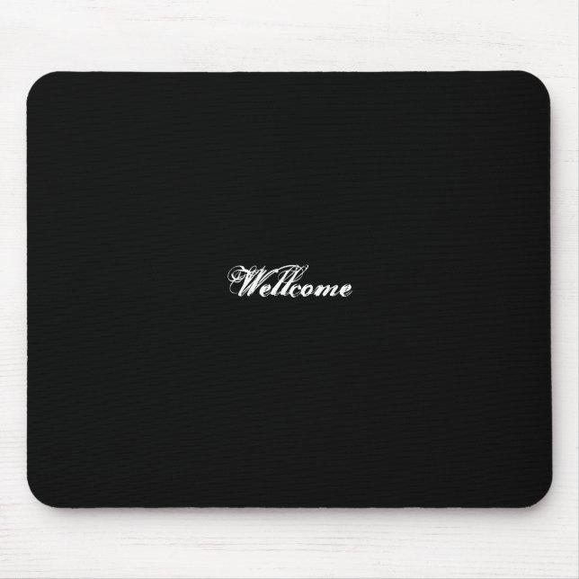 Tapis De Souris Accueil couleur noire du pavé Mousse (Devant)