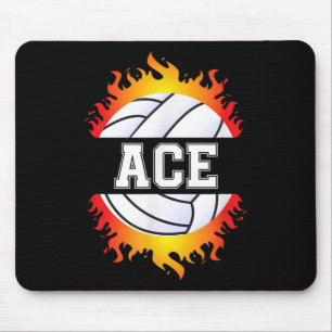 Tapis De Souris Ace Name Volley Player Boys Ball and Net Sport