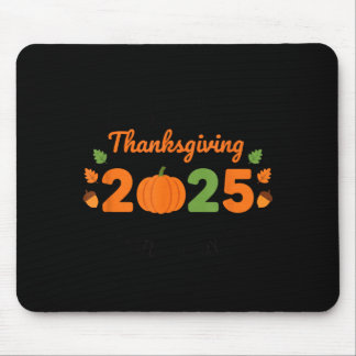 Tapis De Souris Action de grâce 2025 citrouille famille reconnaiss