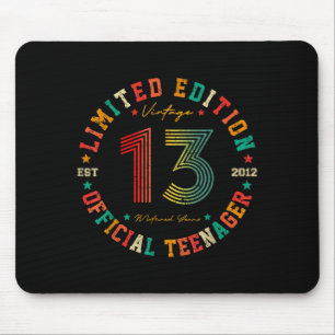 Tapis De Souris Adolescent de 13 ans Vintage 13e anniversaire