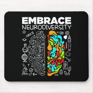 Tapis De Souris Adopter la neurodiversité cerveau autisme sensibil