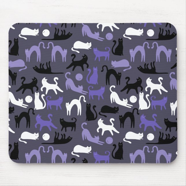 Tapis De Souris Adorable Yoga mignon Pots de chat (Devant)