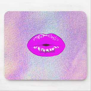 Tapis De Souris Adorables Lèvres Cool, Holographique