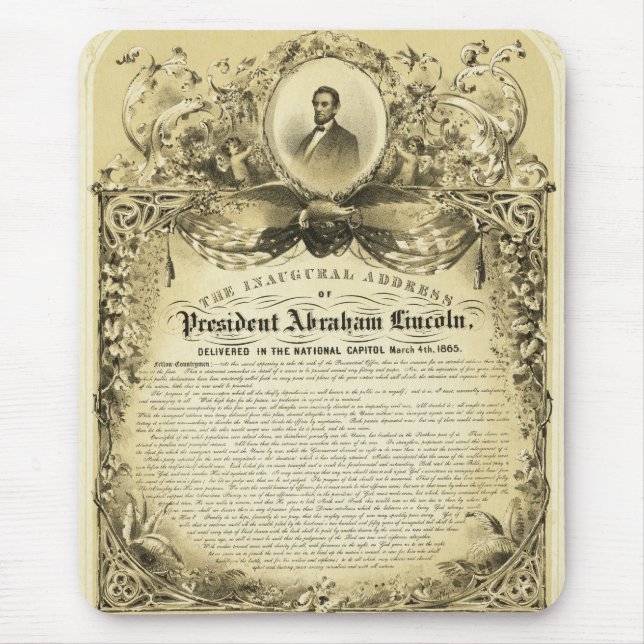 Tapis De Souris Adresse inaugurale d'Abraham Lincoln le 4 mars (Devant)