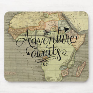 Tapis De Souris Adventure Attend la carte de l'Ancien Monde Cartes