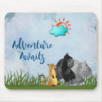 Adventure Await Aquarelle Safari Jungle Animaux