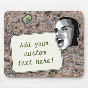 Tapis De Souris Affichage de texte personnalisé sur une texture de