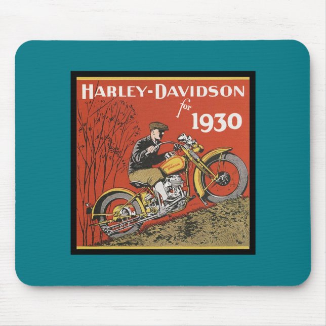 TAPIS DE SOURIS AFFICHE ANTIQUE DE MOTO (Devant)