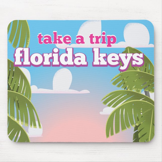 Tapis De Souris Affiche de voyage dans les Florida Keys (Devant)