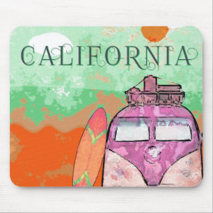 Tapis De Souris Affiche de voyage en Californie