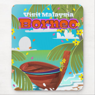 Tapis De Souris Affiche de voyage pour les vacances sur l'île de B