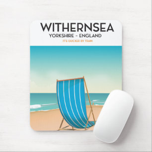 Tapis De Souris Affiche de Withernsea, Yorkshire, plage, impressio