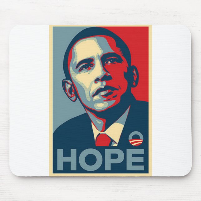 Tapis De Souris Affiche d'espoir de Barack Obama (Devant)
