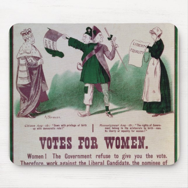 Tapis De Souris Affiche du suffrage des femmes (Devant)