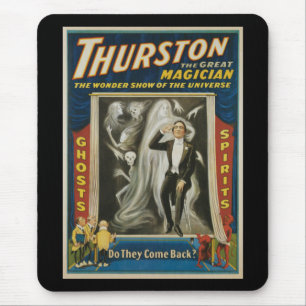 Tapis De Souris Affiche Magique Vintage, Thurston, Le Grand Magici