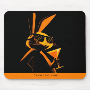 Tapis De Souris Affiche Rétro Amusante Lapin Ambiance de Boîte de 