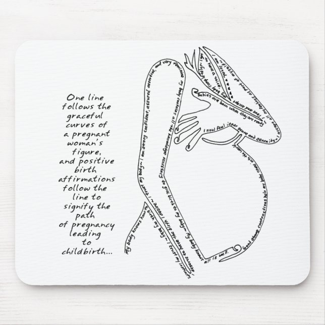 Tapis De Souris Affirmations Mousepad de naissance (Devant)