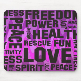 Tapis De Souris affirmations noir - rose sinus