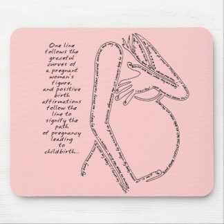 Tapis De Souris Affirmations roses Mousepad de naissance