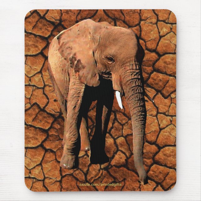 Tapis De Souris African Elephant Big Five Animal Mousepad (Devant)