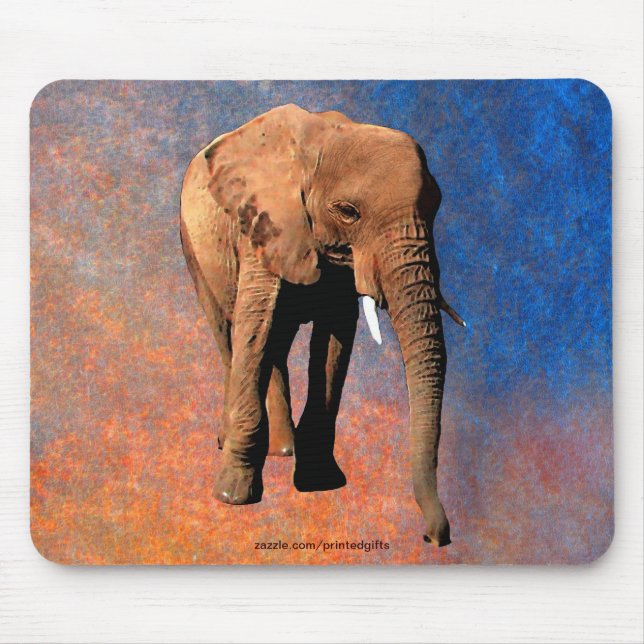 Tapis De Souris African Elephant Big Five Animal Mousepad (Devant)