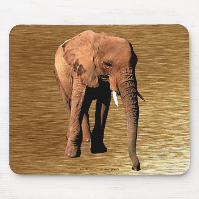 Tapis De Souris African Elephant Wildlife Supporter Mousepad (Devant)