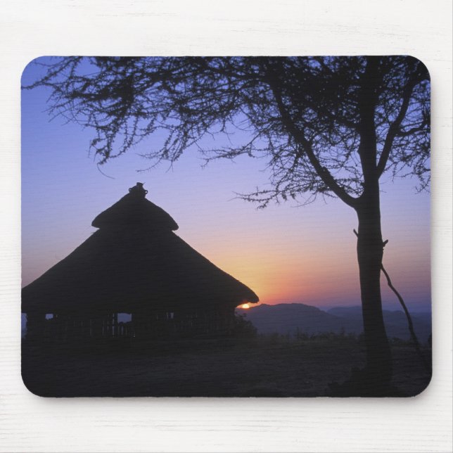 Tapis De Souris Afrique, Éthiopie, région du fleuve Omo, coucher d (Devant)