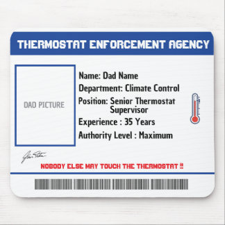 Tapis de souris Agence de thermostat papa personna